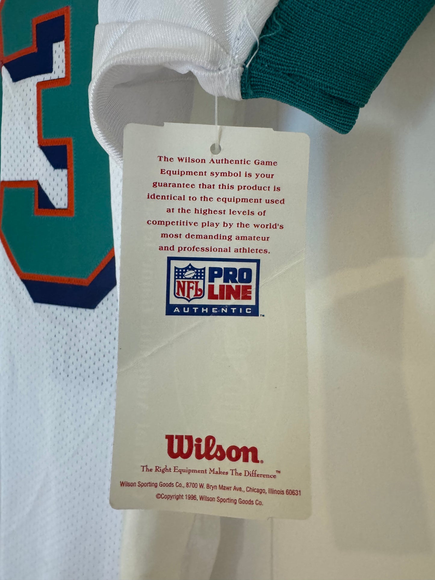 Dolphins Dan Marino Autographed (no COA) Wilson Retail Authentic White 48 (NWT)