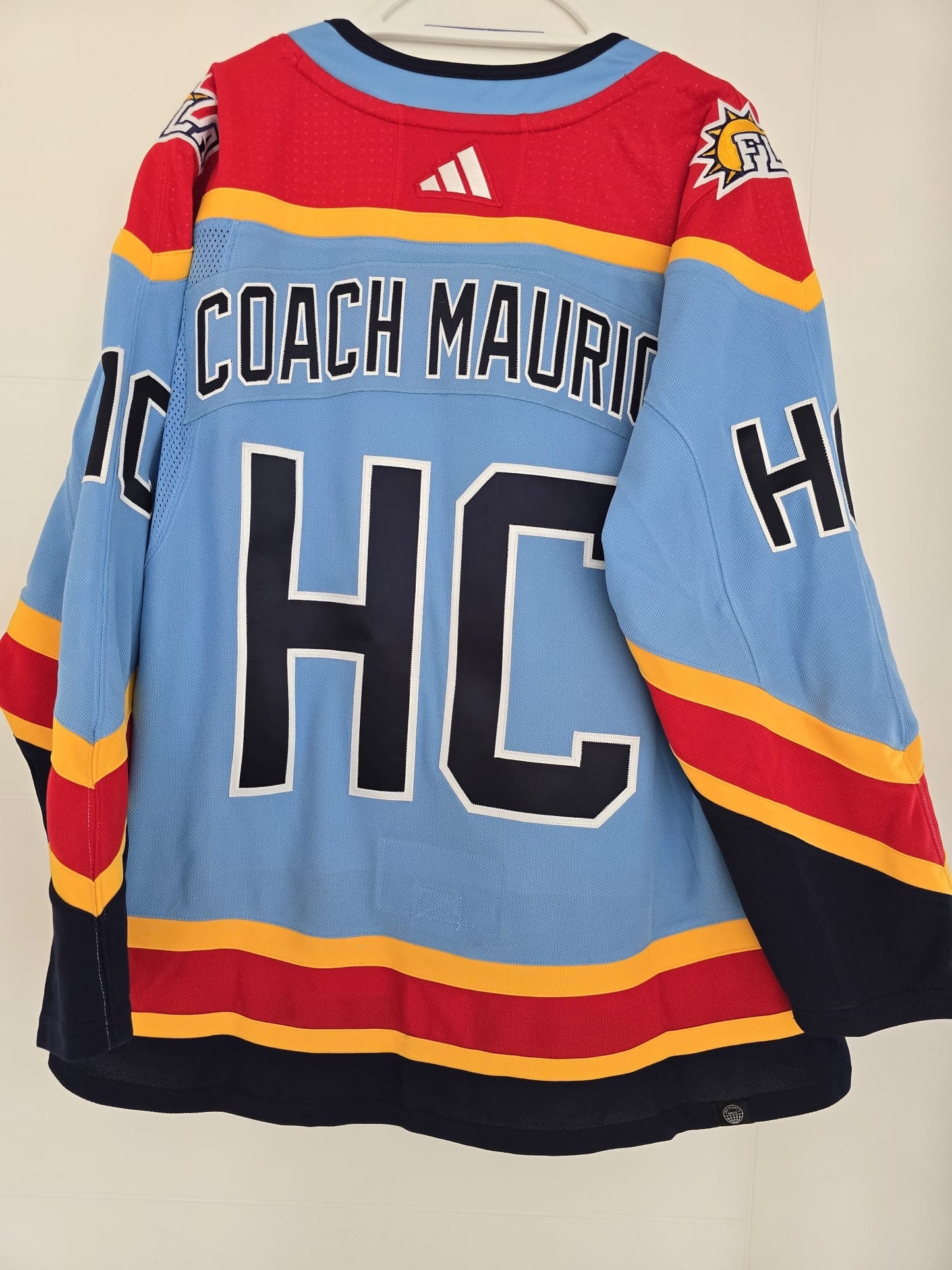 Panthers Paul Maurice Adidas Authentic Reverse Retro 2.0 54 (NWT) Special HC