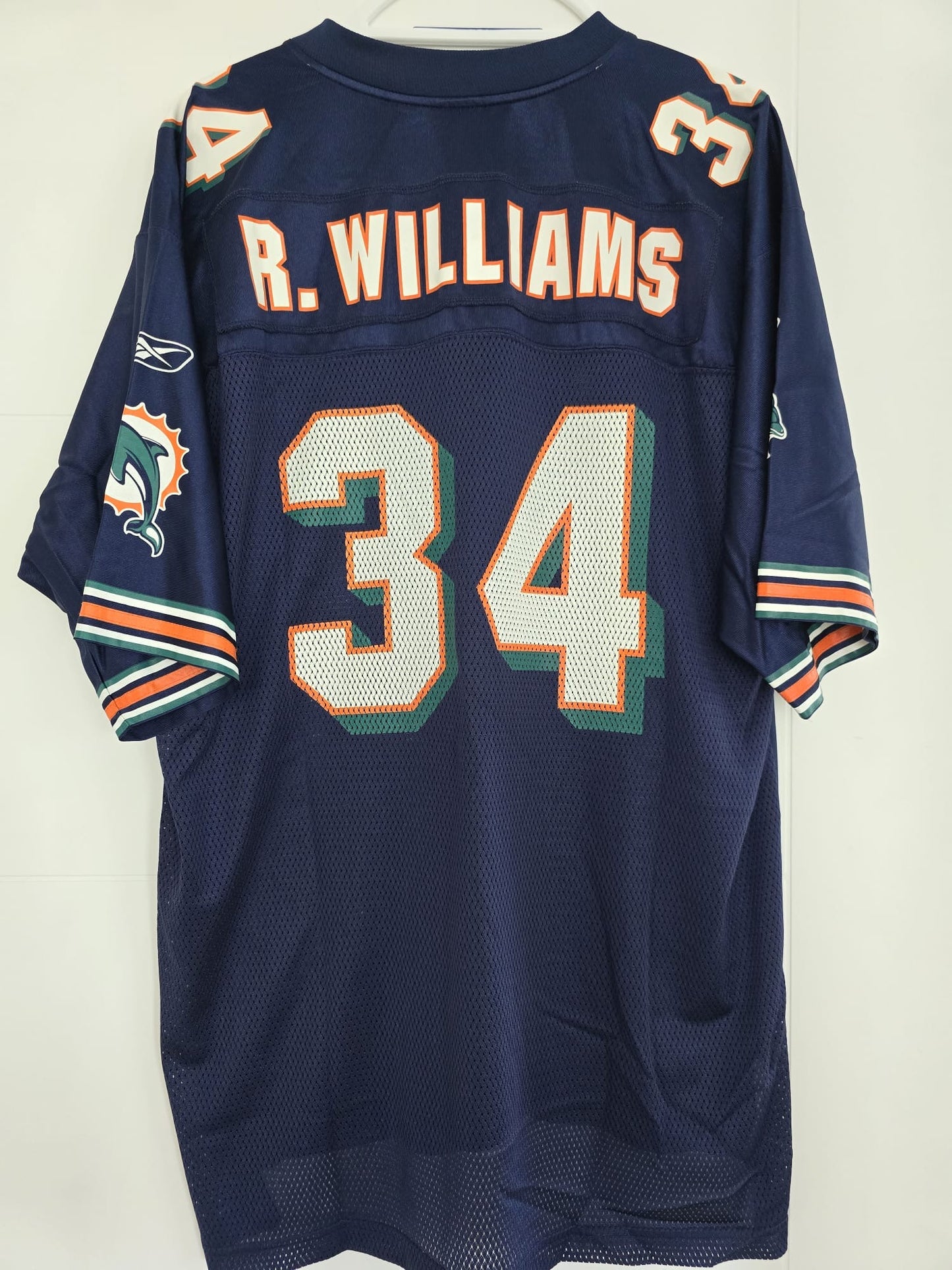 Dolphins Ricky Williams Reebok Replica Navy Blue L (used)