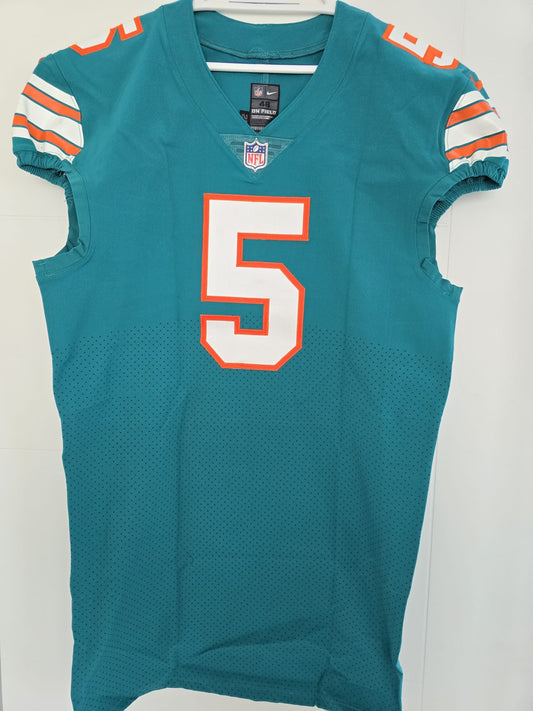 Dolphins Jalen Ramsey Team Issued Nike Throwback Aqua 48