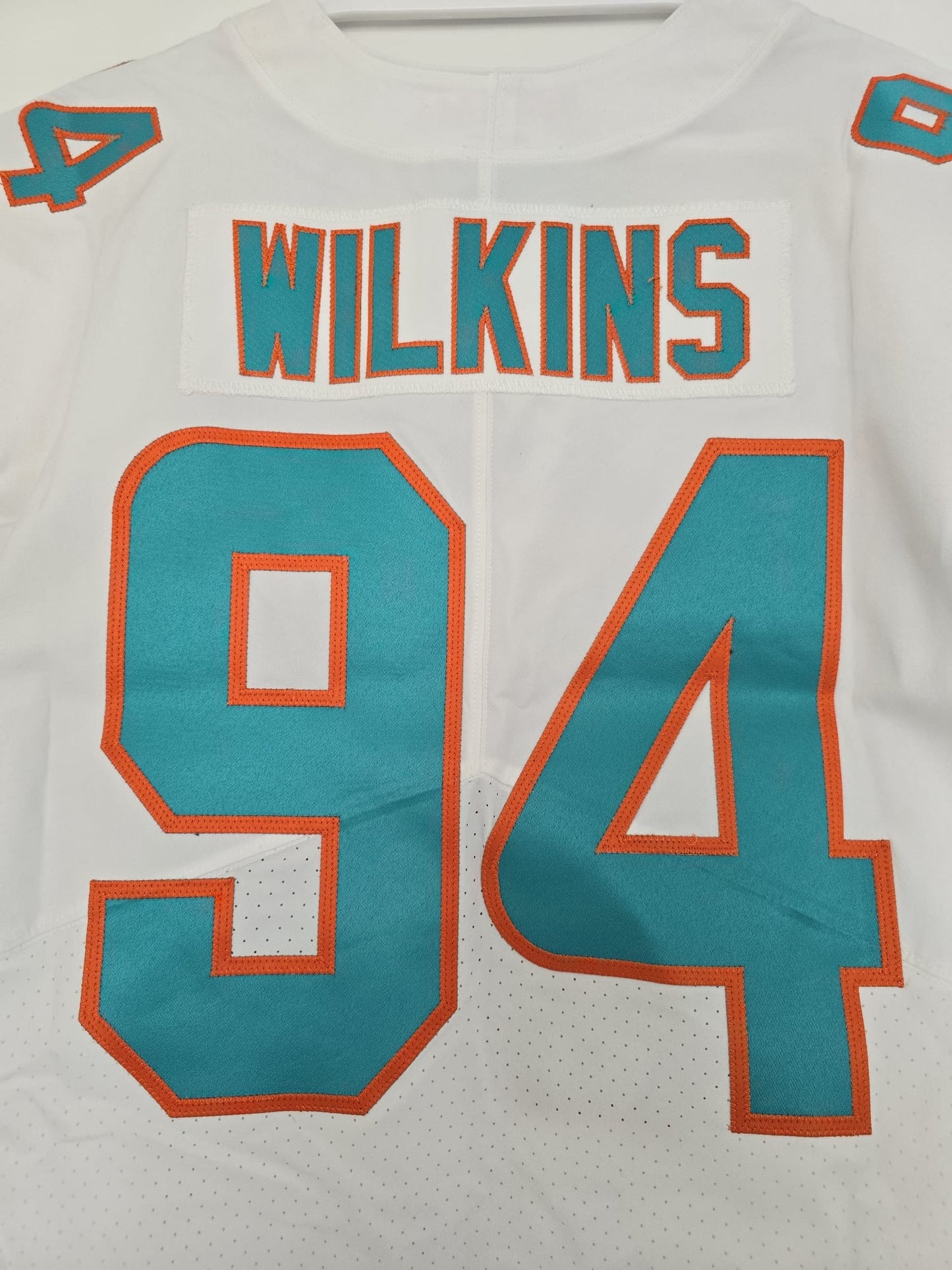 Dolphins Christian Wilkins Team Issued White 50