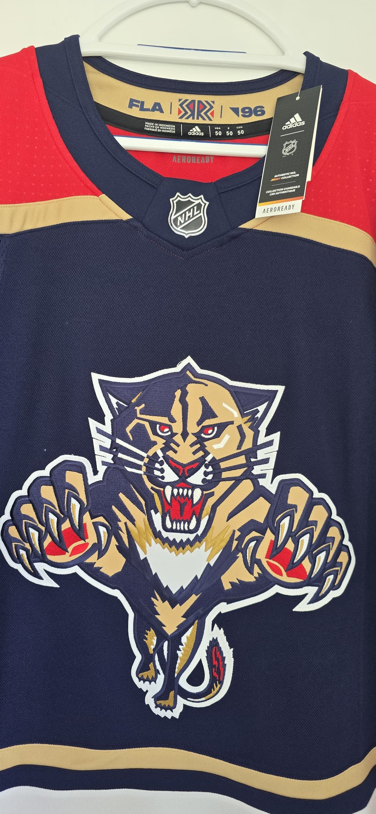 Panthers Adidas Authentic Reverse Retro 1.0 50 (NWT)