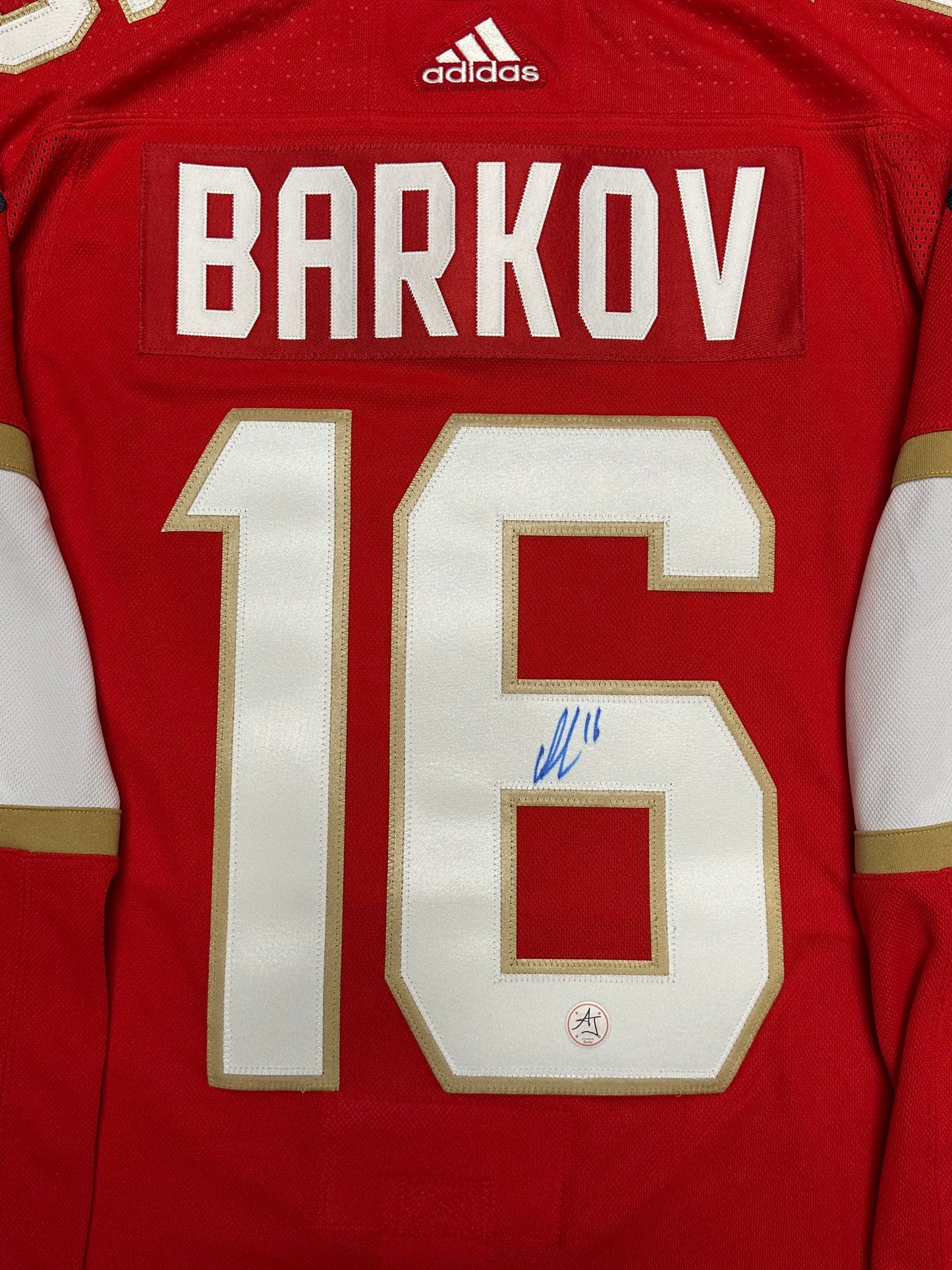 Panthers Aleksander  Barkov Autographed Adidas Authentic Red 54 (AJ) NWT