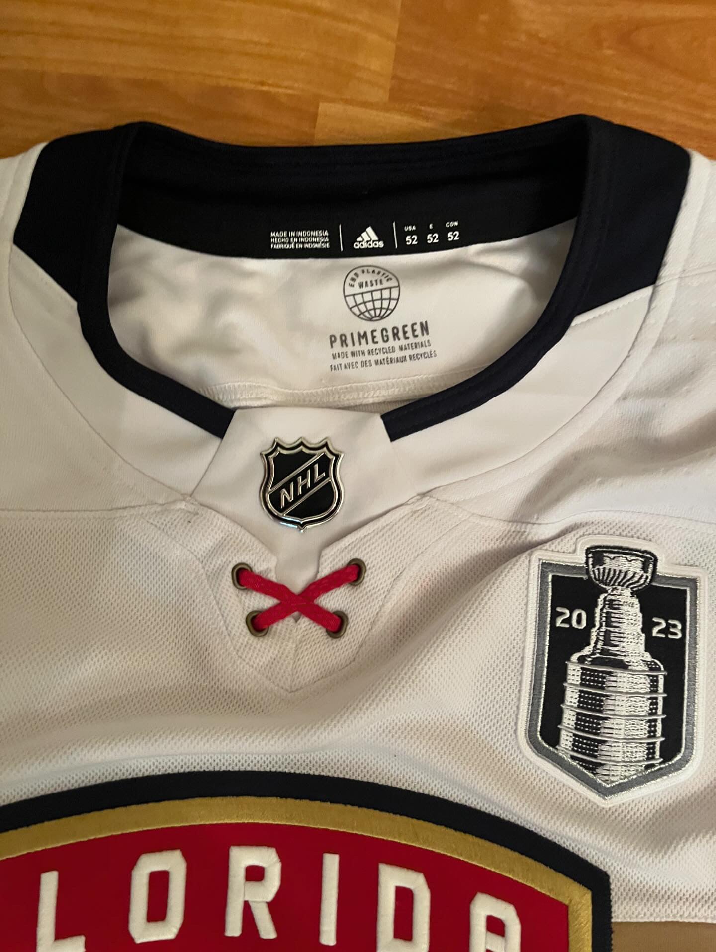 Panthers Adidas Authentic White 52 2023 Stanley Cup Patch NWT