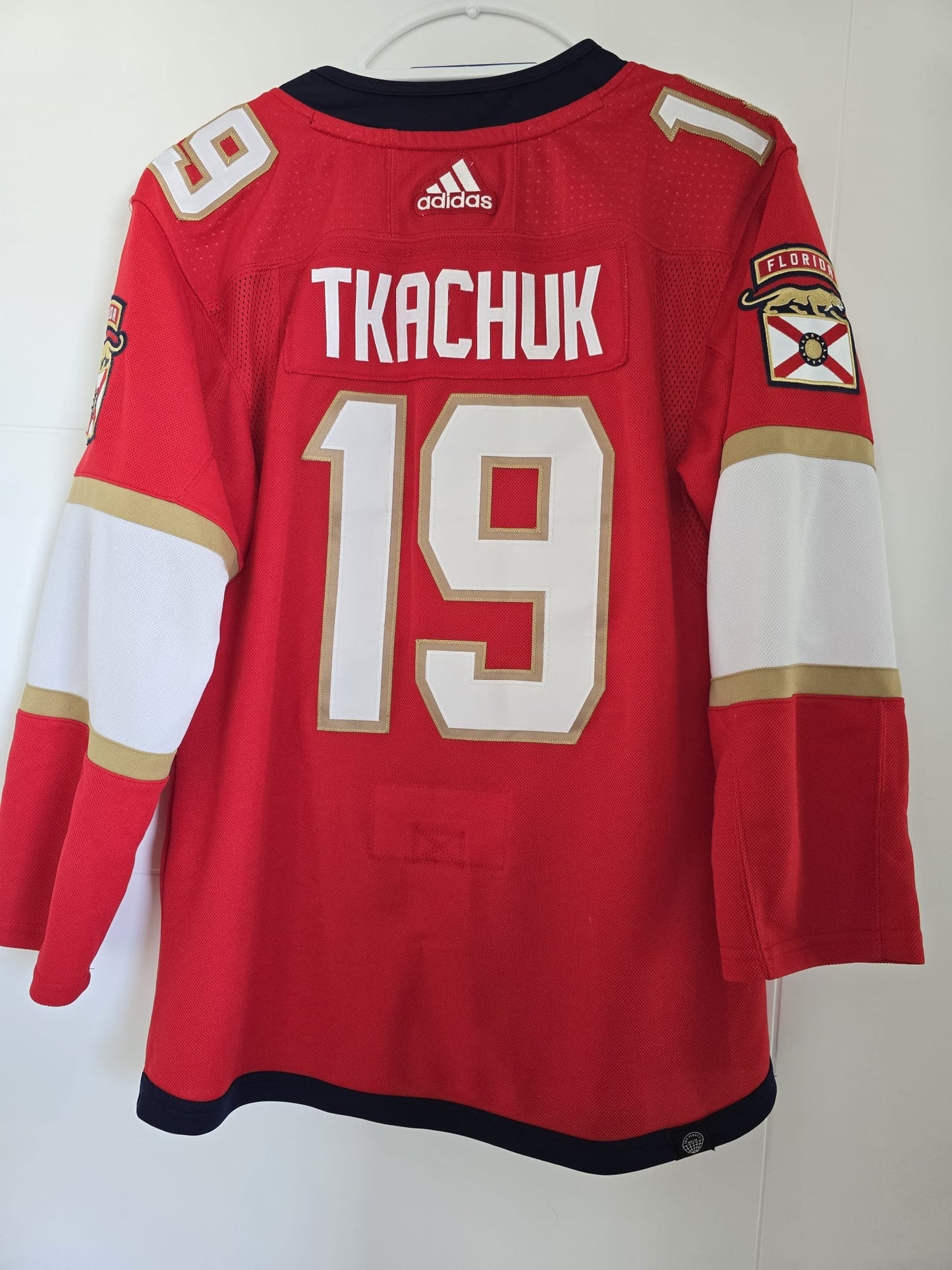 Panthers Matthew Tkachuk Adidas Authentictic 44 Red (used)