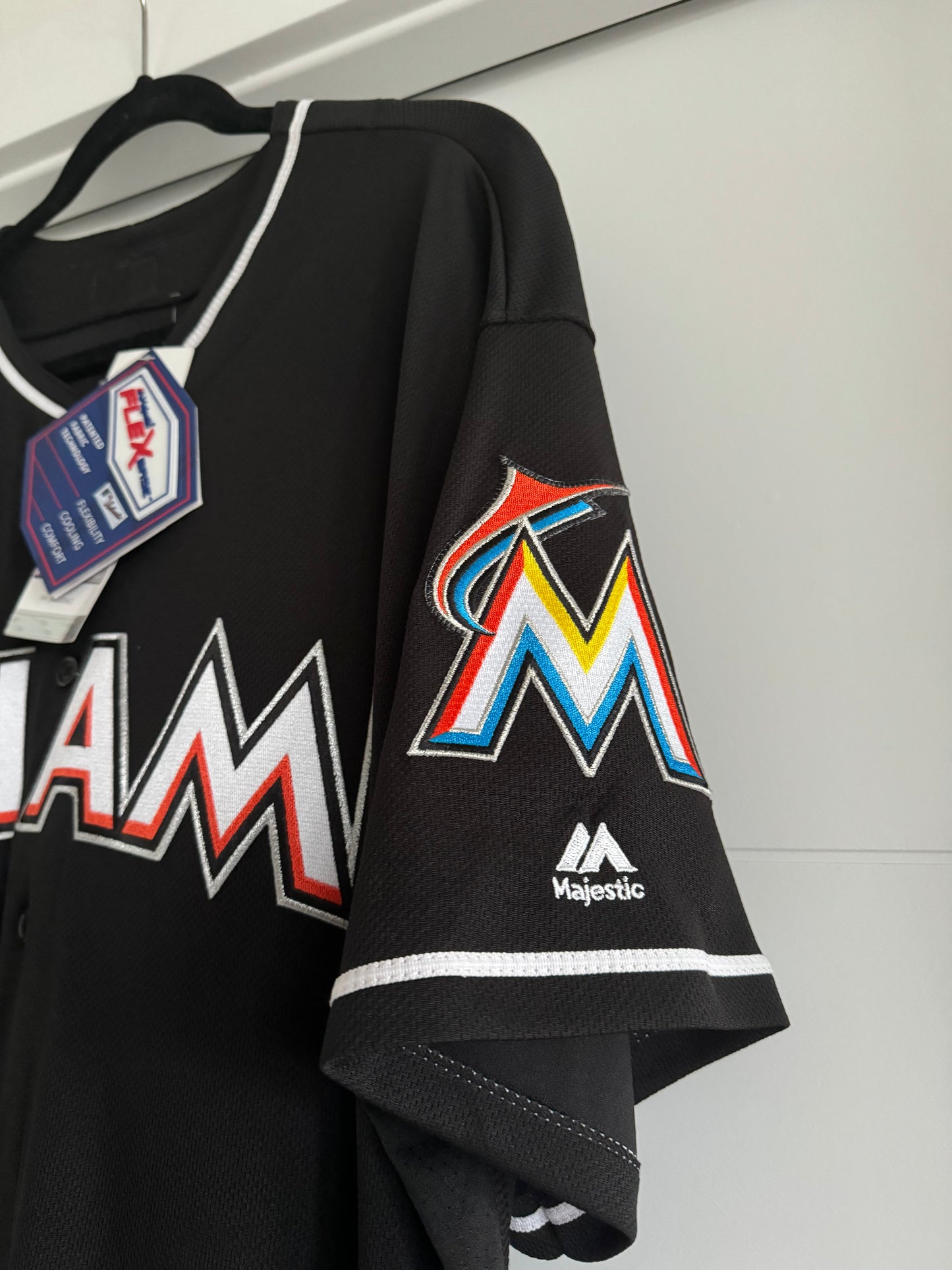 Marlins Jose Fernandez Majestic Athletic Flexbase Authentic Black 52 NWT