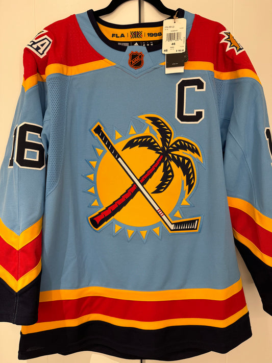 Panthers Alexander Barkov Adidas Authentic Reverse Retro 2.0 46 (NWT)