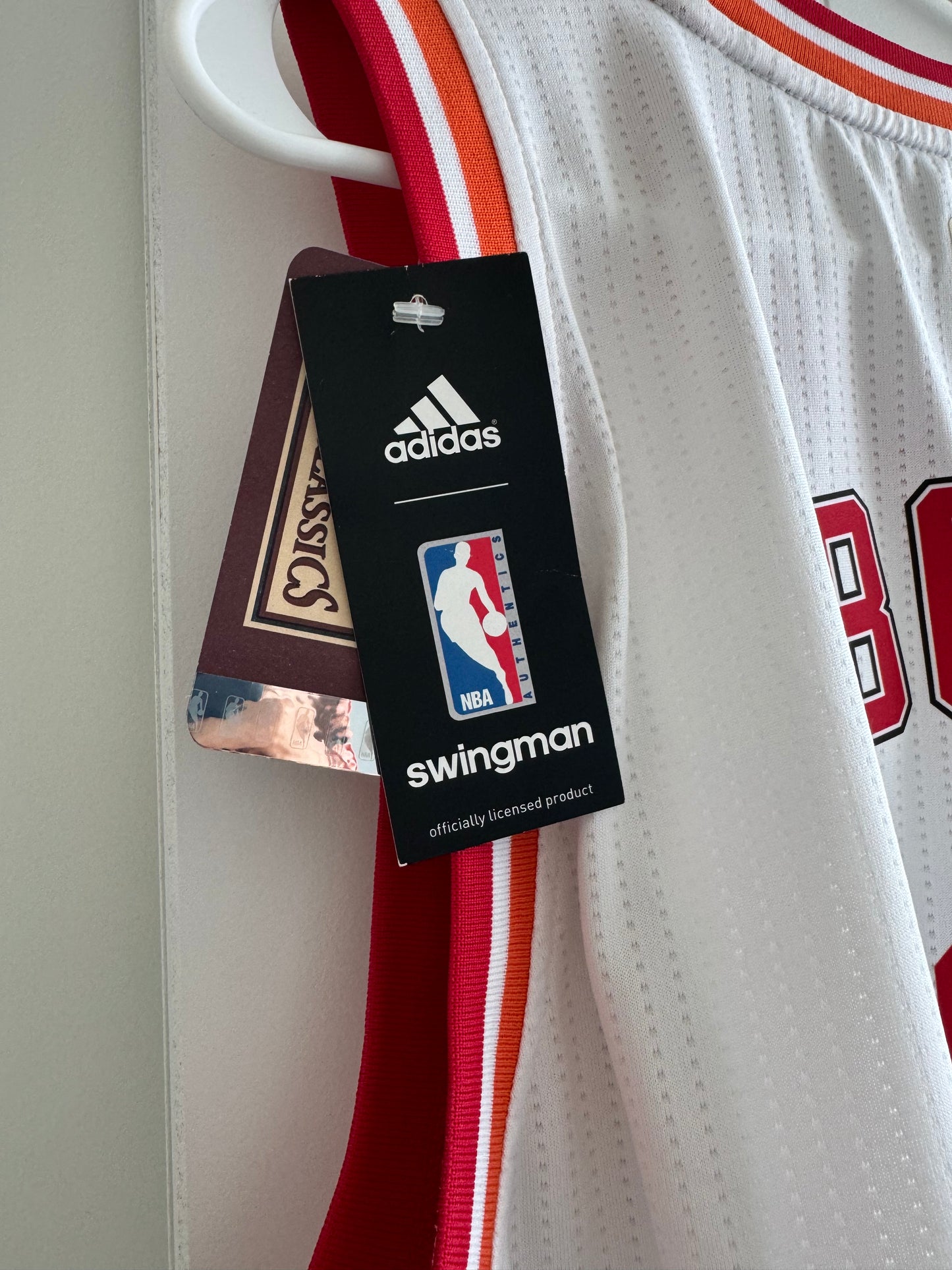 Heat Chris Bosh Adidas Swingman White 2015-2016 Hardwood Classics XL NWT