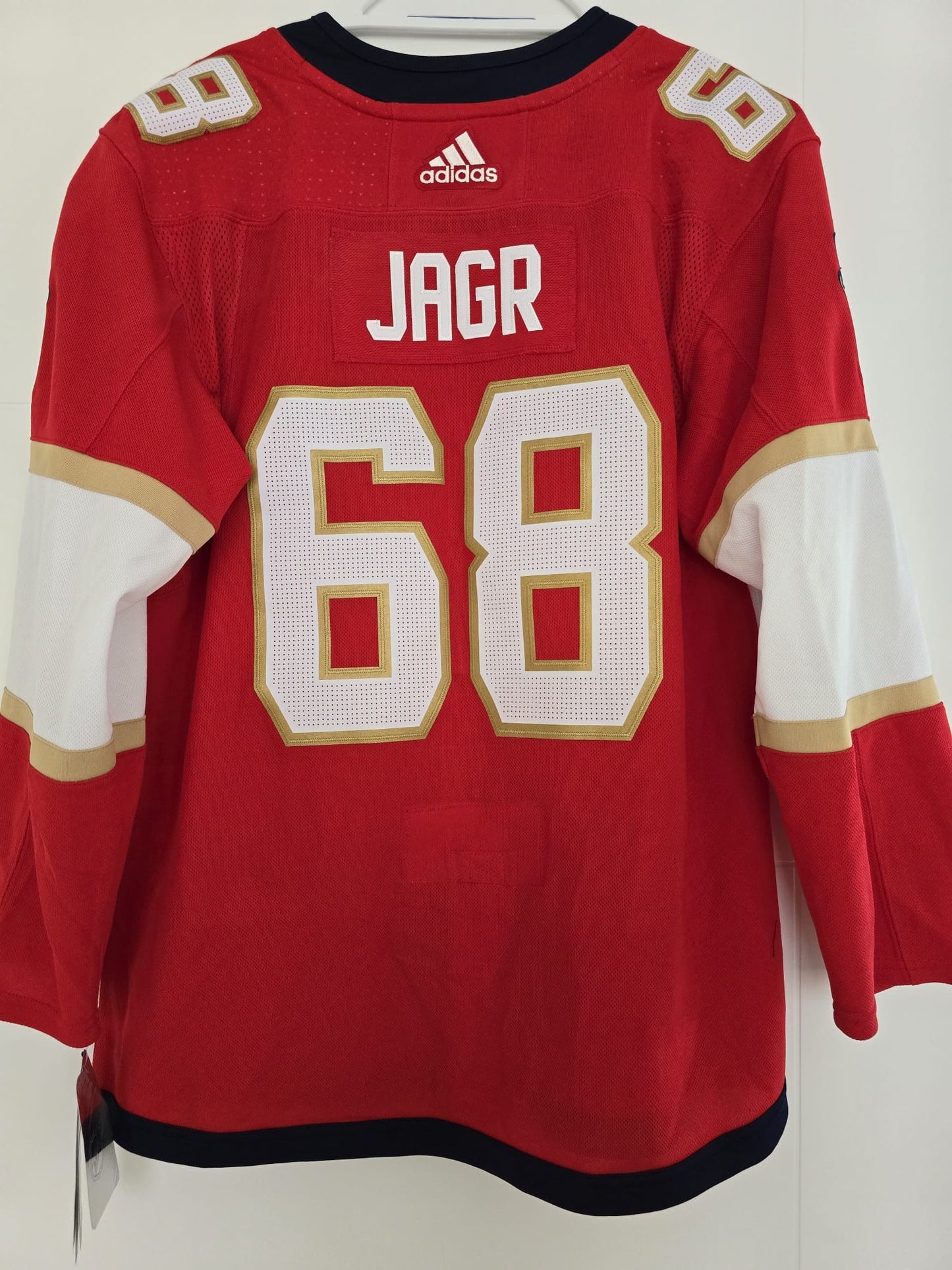 Panthers Jaromir Jagr Adidas Climalite Authentic Red 46 (NWT)