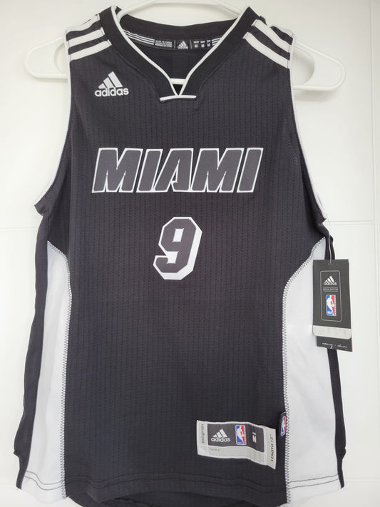 Heat Luol Deng Adidas Swingman Black Tie Youth Medium NWT