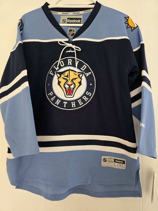 Panthers “Jet Blue” Alternate Reebok Alternate Youth L/XL (NWT)