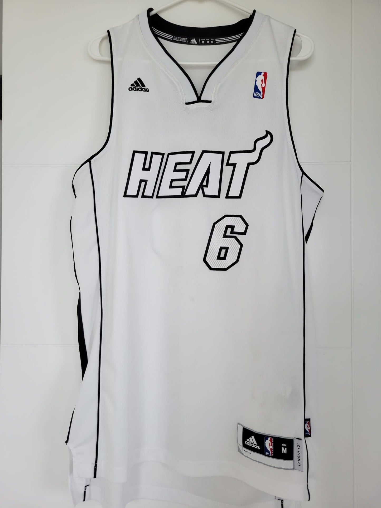 Heat LeBron James Adidas Swingman White Hot M Used (read)