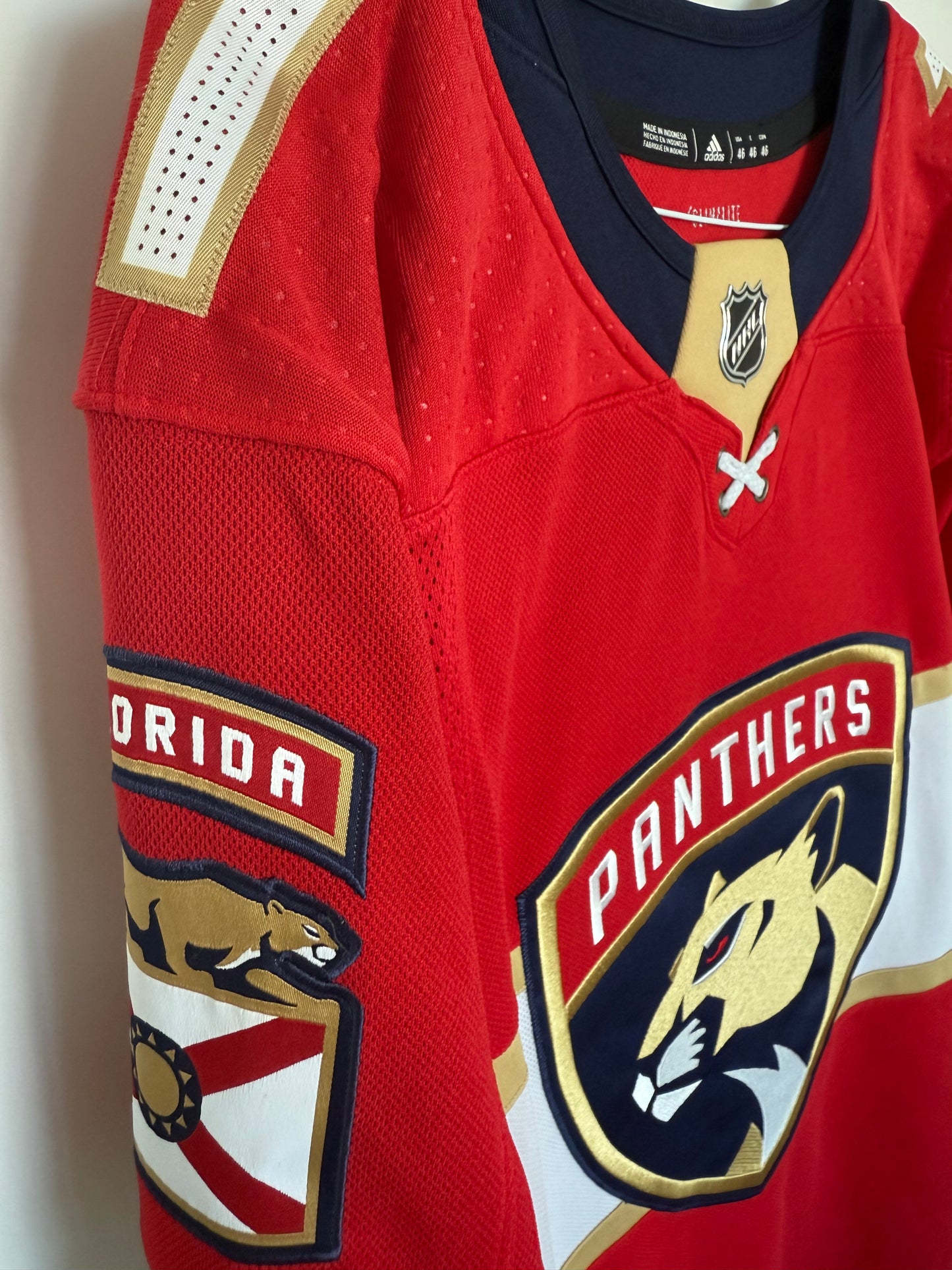 Panthers Roberto Luongo Adidas Climalite Authentic Red 46 (NWT)