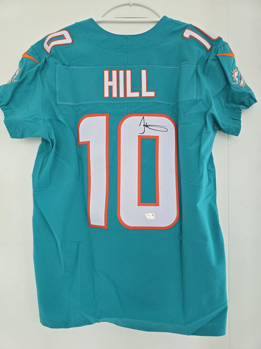 Dolphins Tyreek Hill Autographed Nike Vapor Elite Aqua 44(NWT) Fanatics COA