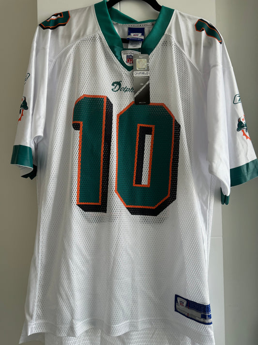 Dolphins Chad Pennington Reebok Replica White L NWT