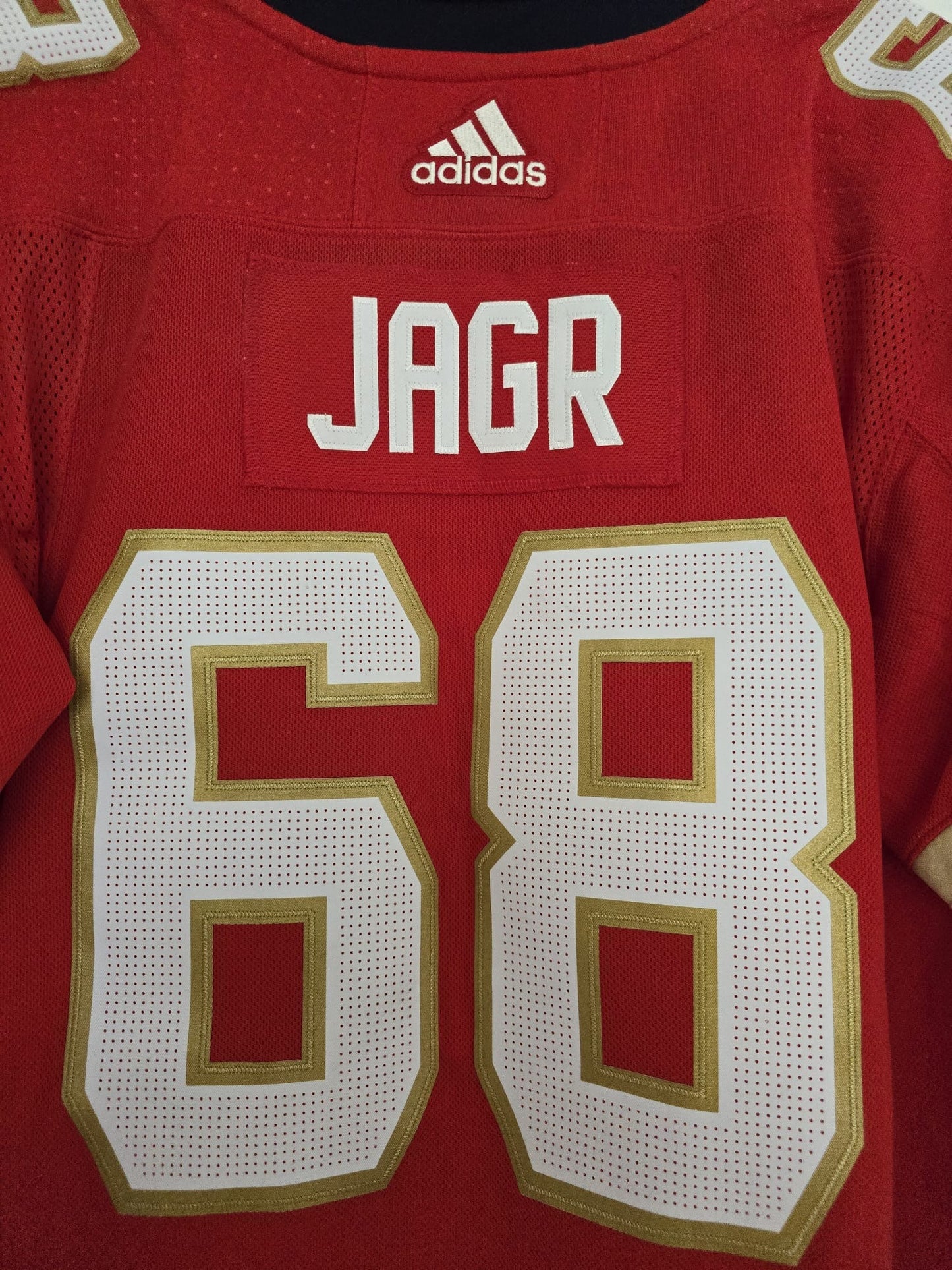 Panthers Jaromir Jagr Adidas Climalite Authentic Red 46 (NWT)