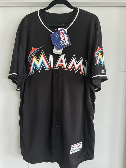 Marlins Jose Fernandez Majestic Athletic Flexbase Authentic Black 52 NWT