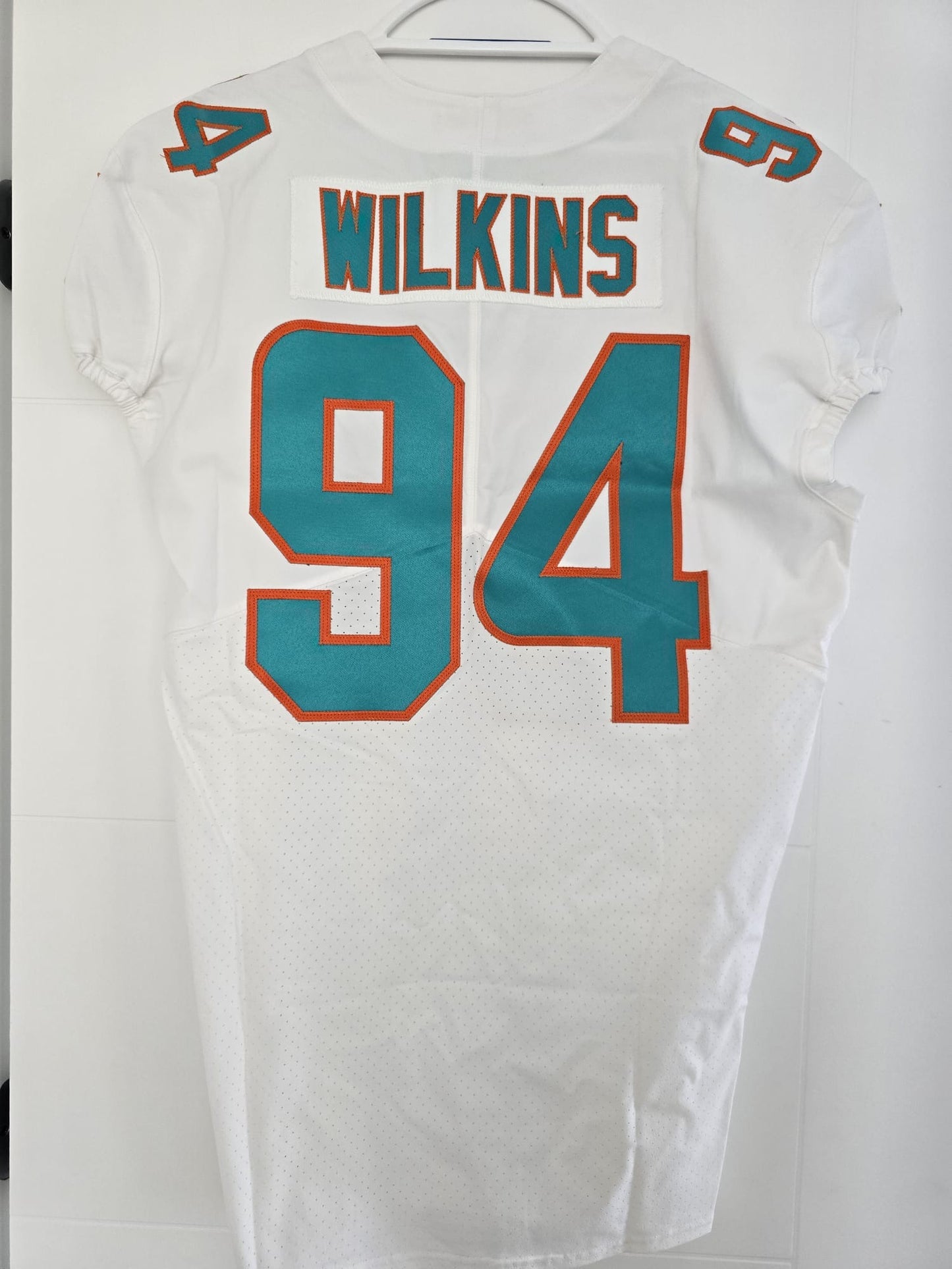 Dolphins Christian Wilkins Team Issued White 50