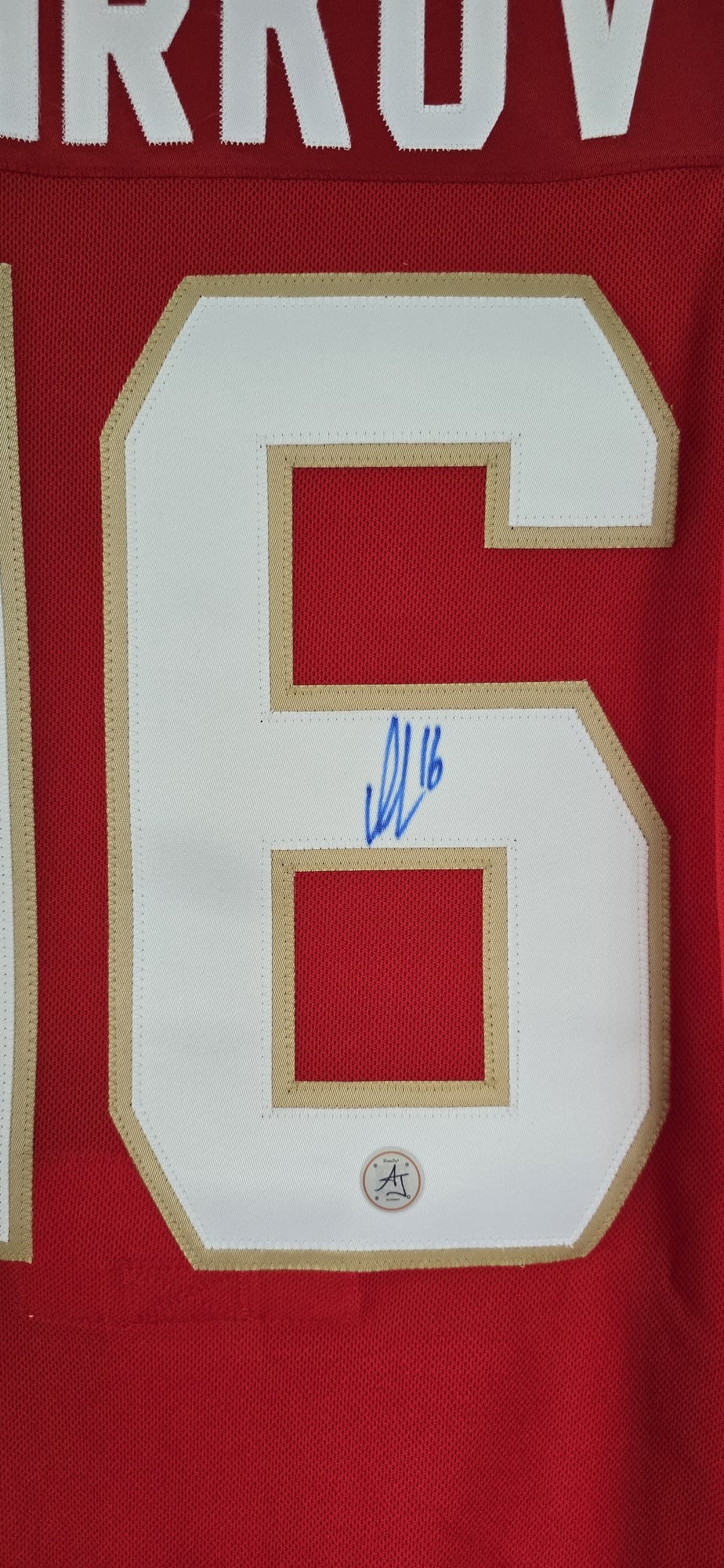 Panthers Aleksander Barkov Autographed Adidas Authentic Red 50 (AJ) NWT