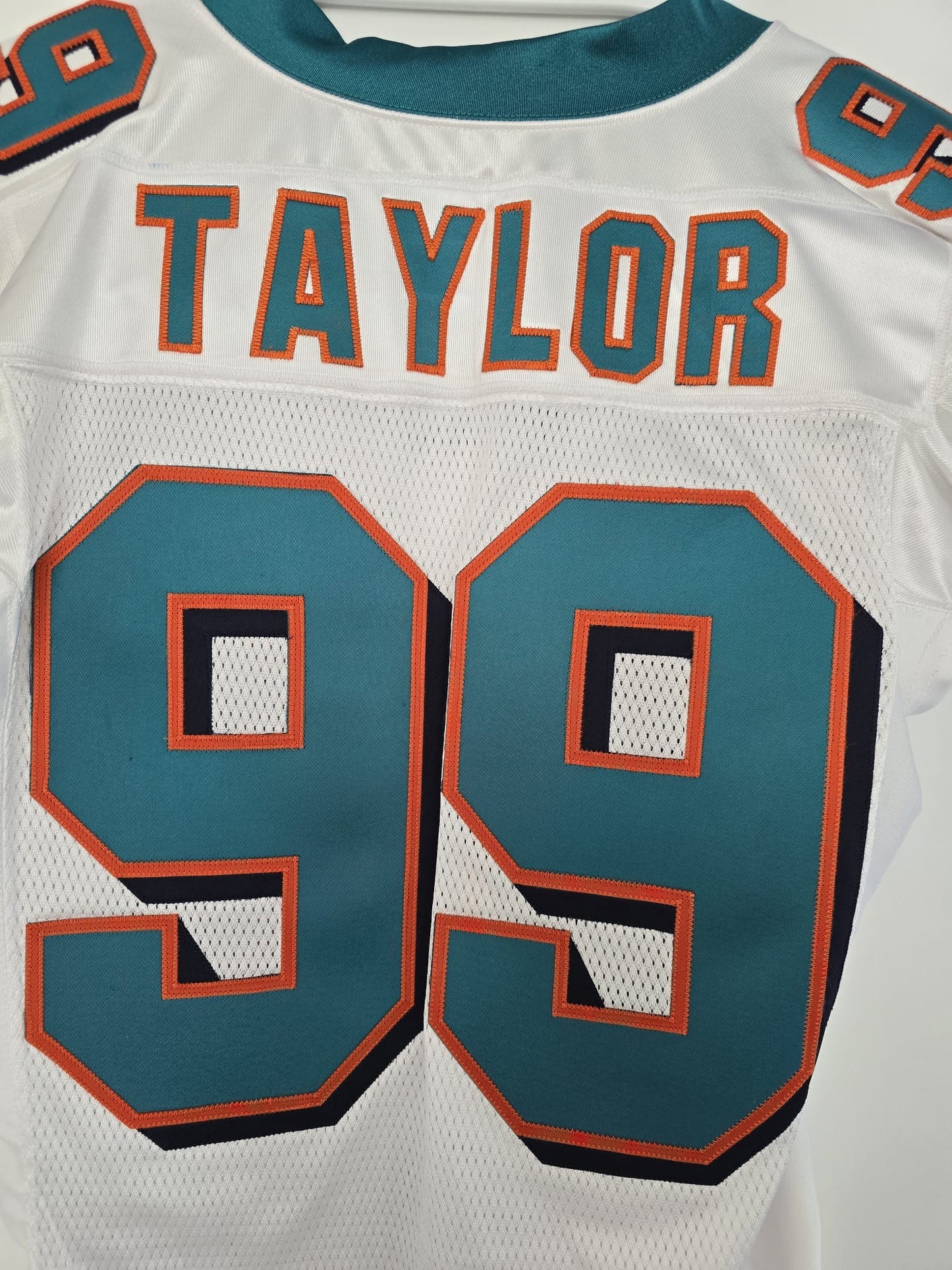 Dolphins Jason Taylor Team Issued Reebok 2007 White Size 44