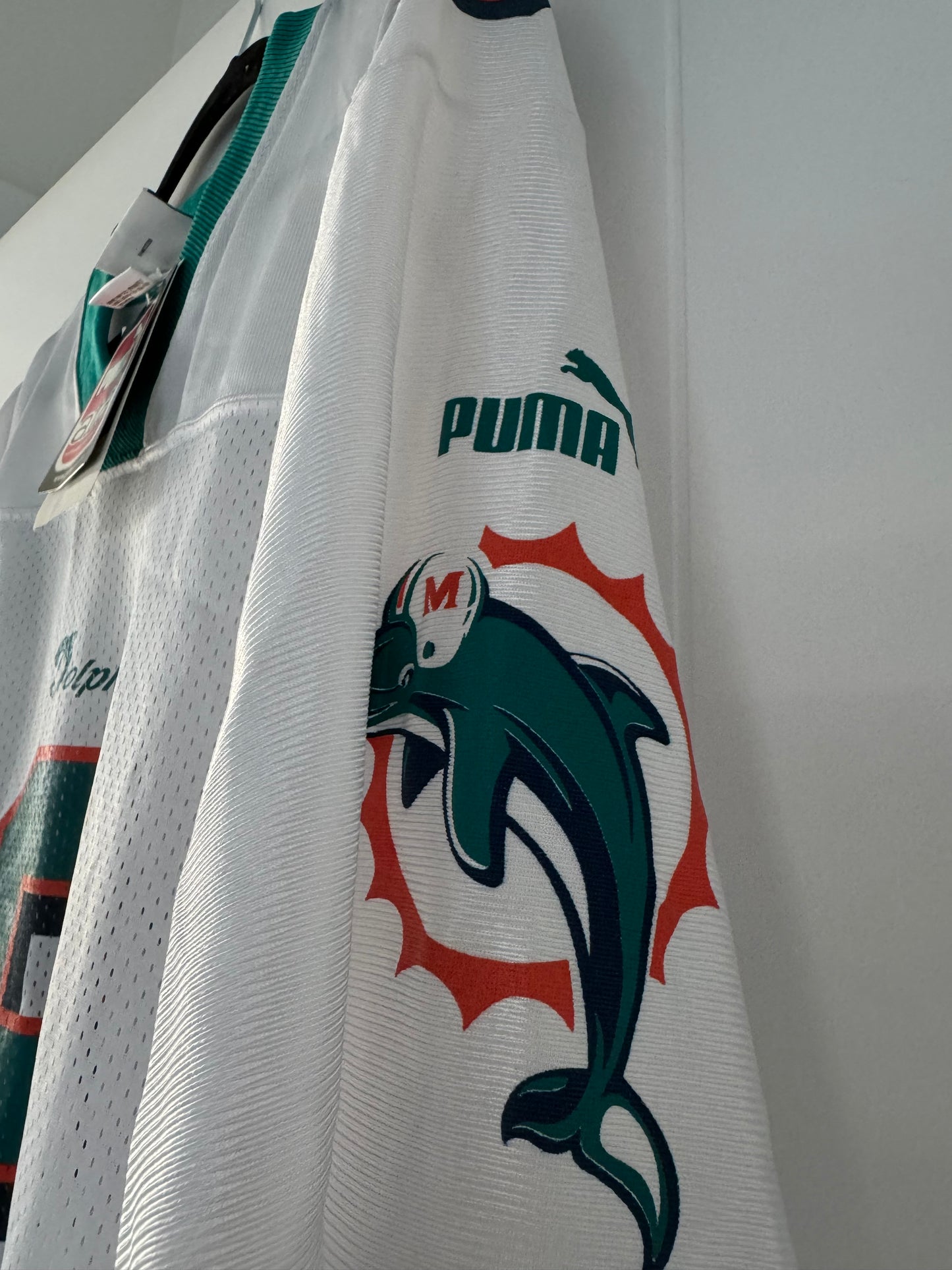 Dolphins Jay Fiedler Puma Replica White M (NWT)