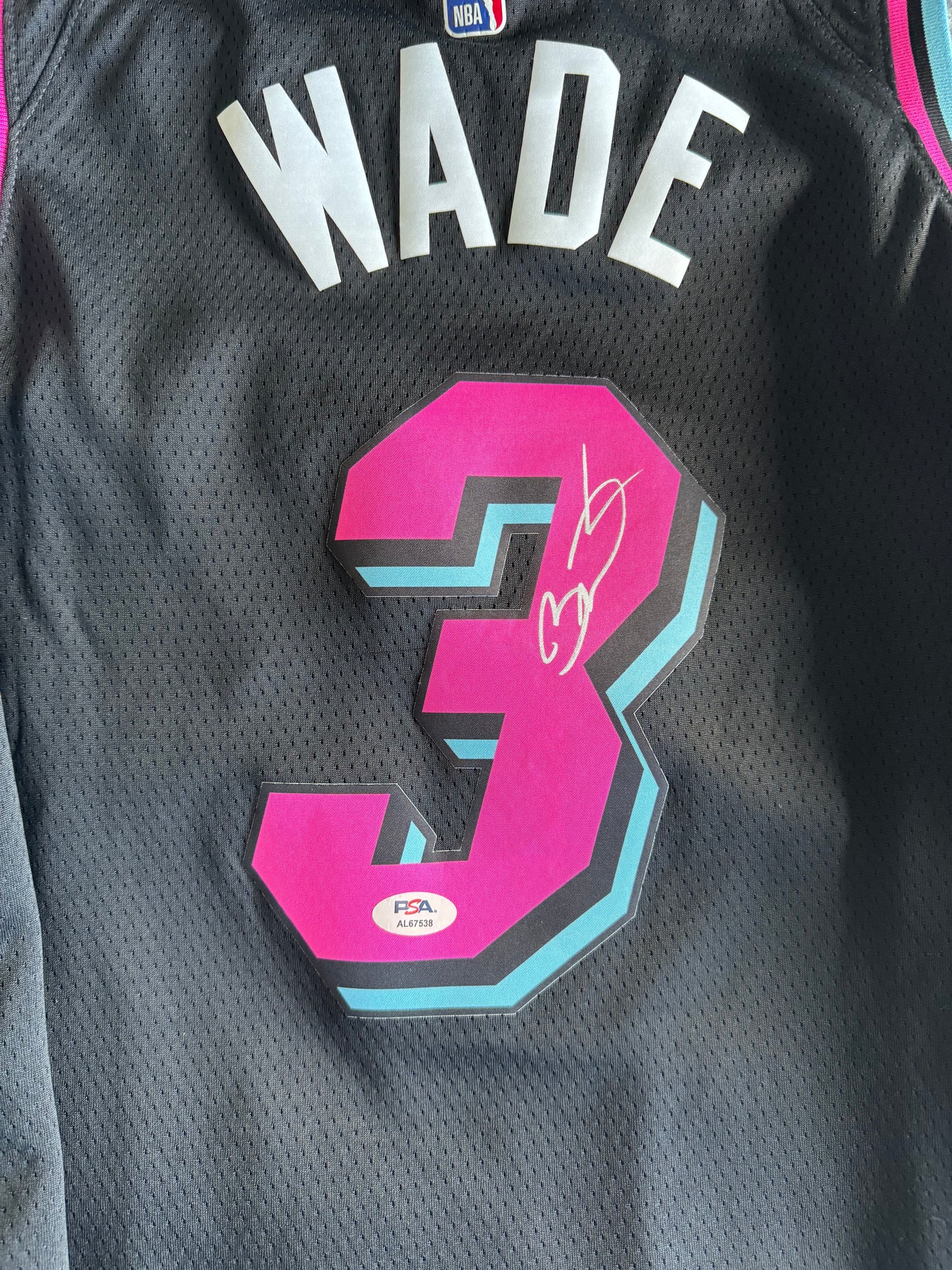 Heat Dwyane Wade Autographed Vice Nights Nike Swingman 48 PSA Authenticated (NWT)