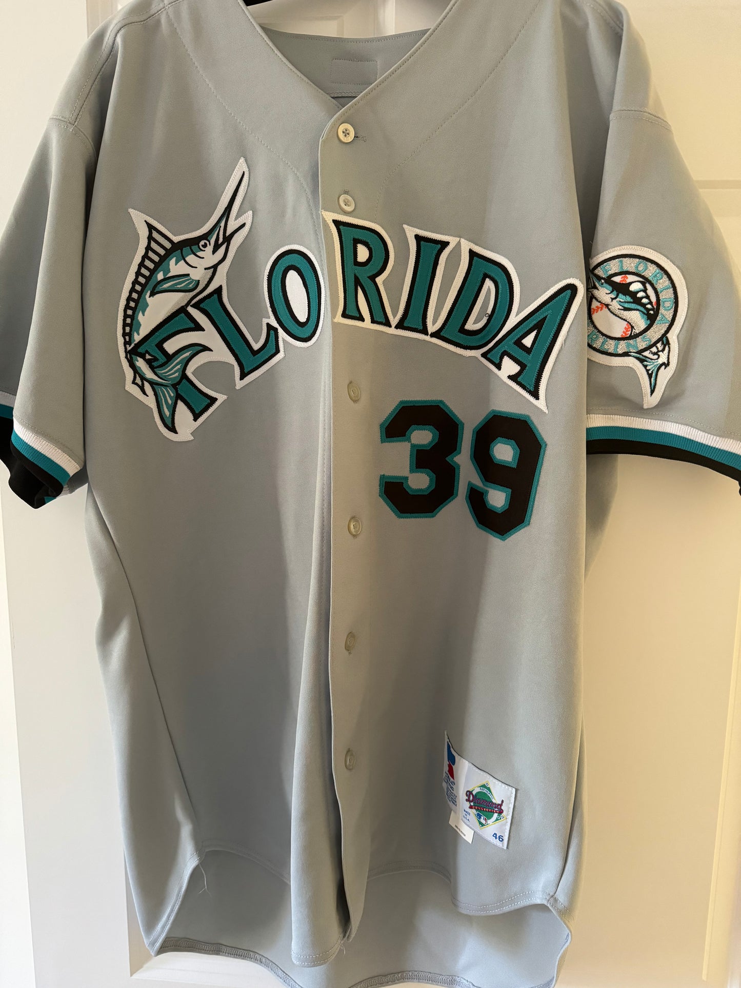 Florida Marlins 1993-2002 Russell Athletic TEAM ISSUED Gray Sz 46