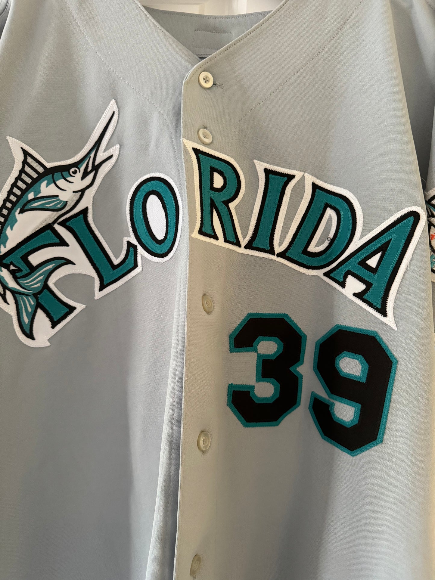 Florida Marlins 1993-2002 Russell Athletic TEAM ISSUED Gray Sz 46