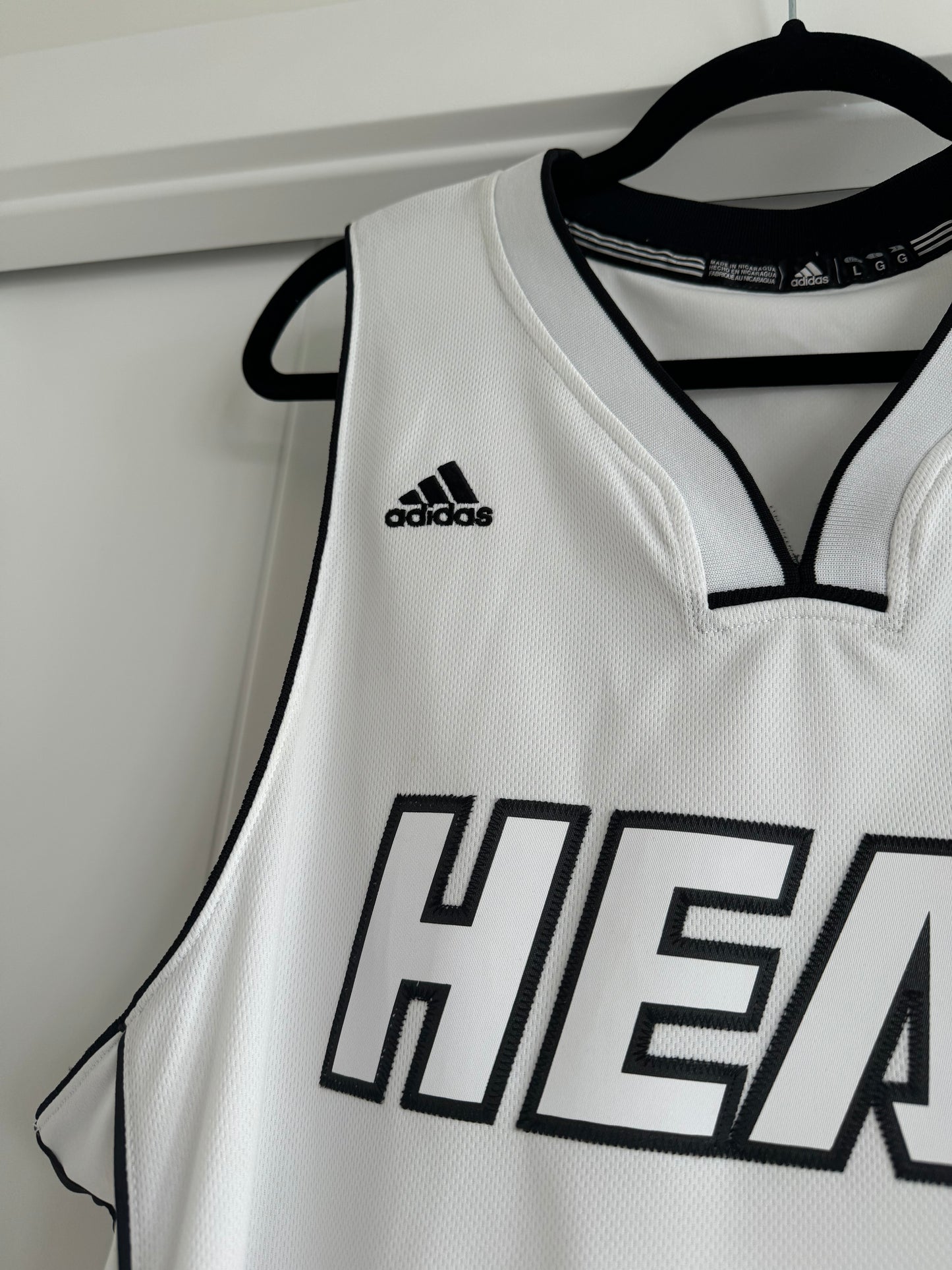 Heat LeBron James Adidas Swingman White Hot L Used