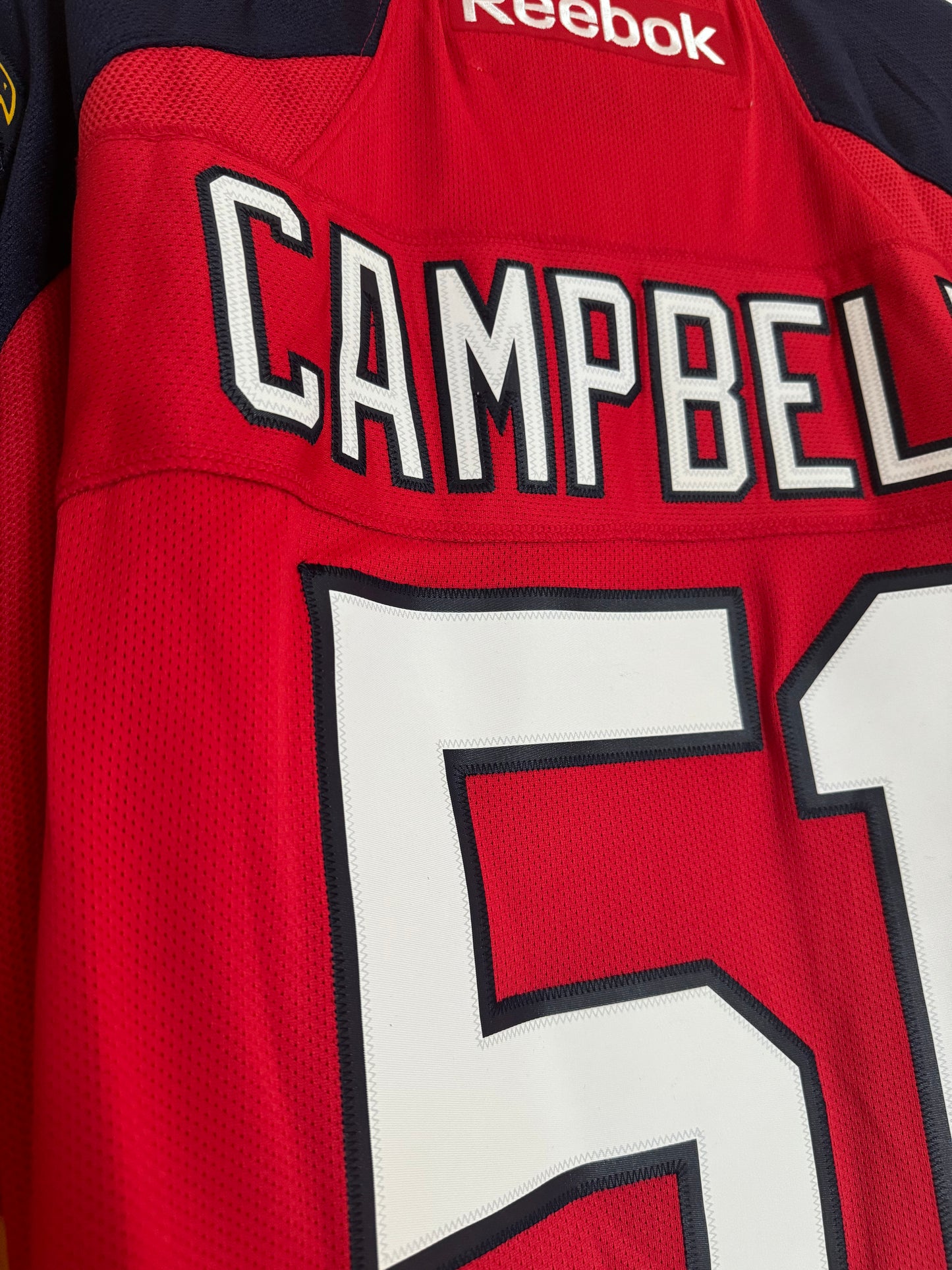 Panthers Brian Campbell Reebok Replica Red L NWT