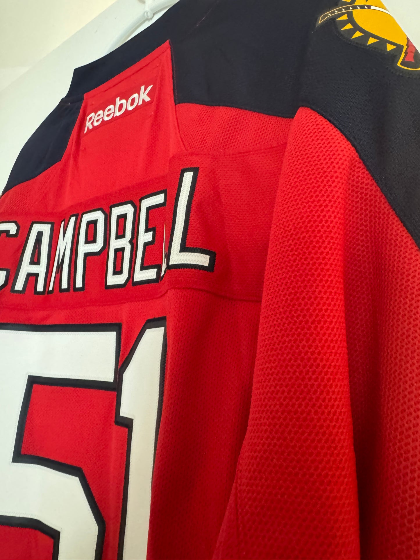 Panthers Brian Campbell Reebok Replica Red L NWT